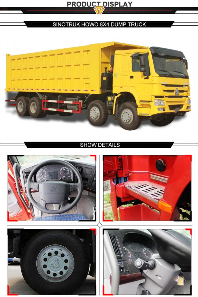 Camion à benne basculante résistant de levage ventral de Sinotruk 8x4 300L avec fermer à clef le chapeau de carburant