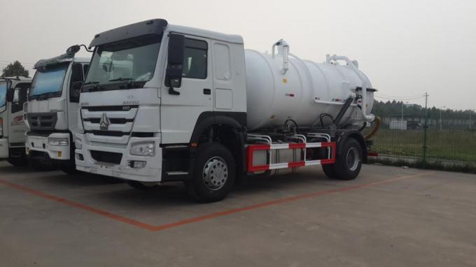 Nettoyage au jet de Sinotruk HOWO 12m3/12000liter et camion-citerne aspirateur d'aspiration d'eaux d'égout de vide, nettoyage au jet combiné par aspiration d'eaux d'égout de vide