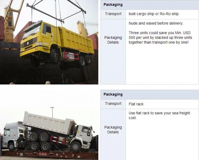 HOWO 6 x camion à la benne basculante 4 résistant, cabine simple LHD Tipper Truck de rangée