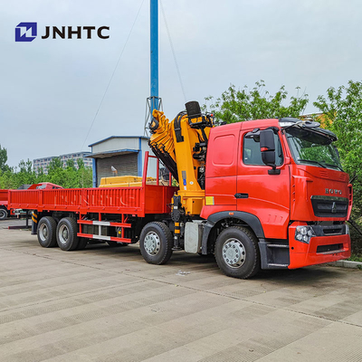 Howo T7H tout neuf 8*4 12 roues 40 tonnes 380HP Grue montée Max 16 tonnes Arm Cargo avec Grue