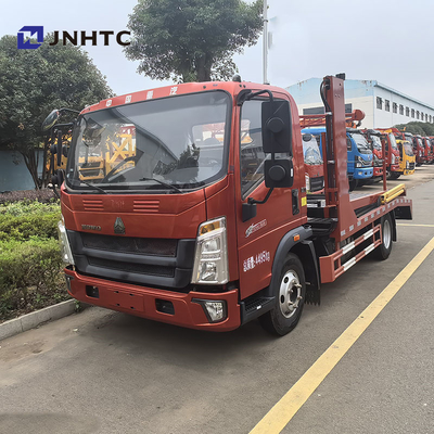 Remorquage de 3 voitures Sinotruk HOWO 4X2 Double pont 5t 6t Carburant diesel entièrement débarqué Détructeur de sauvetage Véhicule de sauvetage camion de remorquage à plat