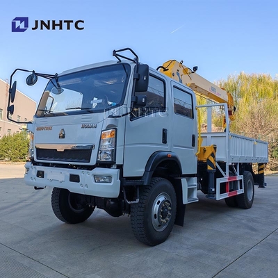 Howo Mini 4*4 6 roues Double rangée de cabine camion de fret avec télécopieur