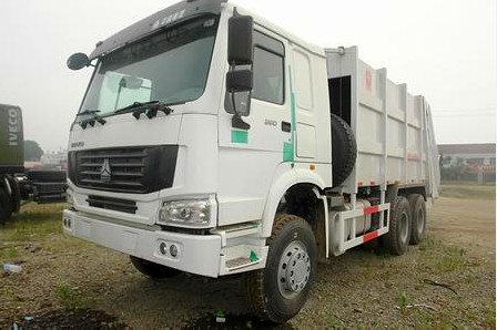 6x4 camion de compacteur de déchets de norme d'émission de l'euro II, camion à ordures compact 12m3