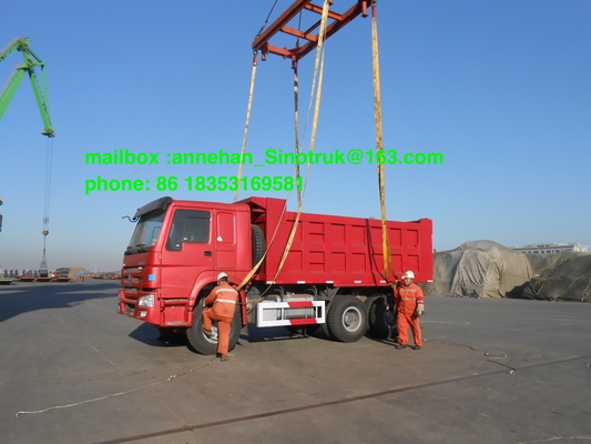 levage résistant rouge de Sinotruk 18m3 de camion à la benne basculante 336hp mi pour la charge 40t