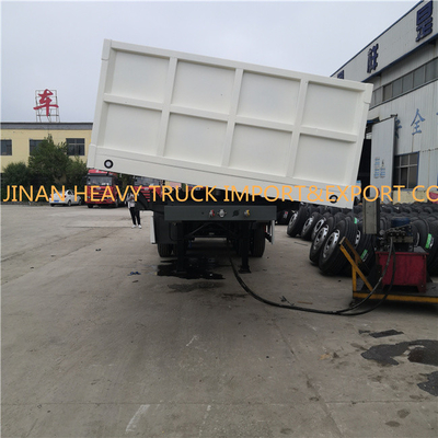 Les châssis 40 CBM tri Axle Side Tipper Trailer de lumière 40 tonnes vident semi le déchargeur de remorque