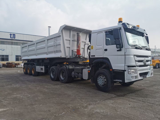 Sinotruk trois Axle Front remorques résistantes de 50 tonnes semi pour le transport de sable