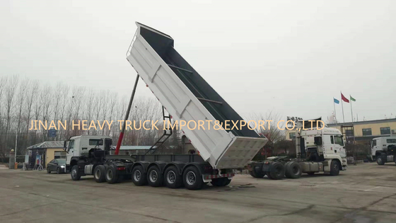 Quatre axes 50 tonnes d'individu de 40cbm inclinant le camion à benne basculante semi Tipper Trailer arrière