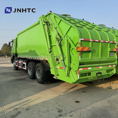 HOWO 6x4 camion poubelle compacteur Euro 2 élimination des déchets déchargeur arrière de déchets camion vert diesel modèle nouveau