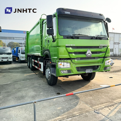 HOWO 6x4 camion poubelle compacteur Euro 2 élimination des déchets déchargeur arrière de déchets camion vert diesel modèle nouveau