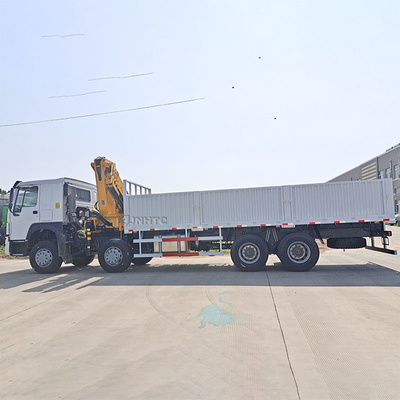 Nouveau Sinotruk Howo Fence Cargo camion 10 tonnes grue pliante 12 roues 400 chevaux À vendre
