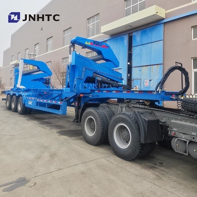Nouveau conteneur de camion officiel chinois élévateur latéral semi-remorque à chevet bas avec grue de haute qualité
