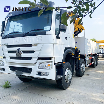 Sinotruk Howo Cran Truck 8X4 10Tons Cargo avec une grue pliante 16 roues 400hp À vendre