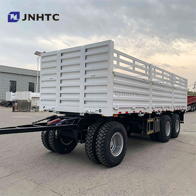 Trailer complet 3 essieux 40 tonnes de clôture de chargement Trailer complet avec barre de traction