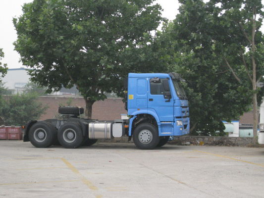 Le camion 371hp 10 de moteur de cabine de la couleur HW76 de Bule roule 6x4 avec le climatiseur