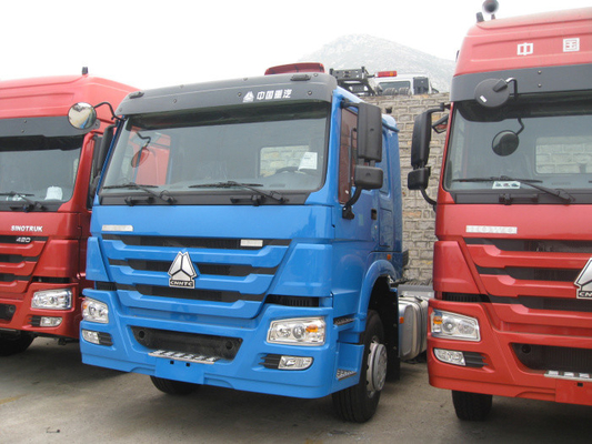 Le camion 371hp 10 de moteur de cabine de la couleur HW76 de Bule roule 6x4 avec le climatiseur