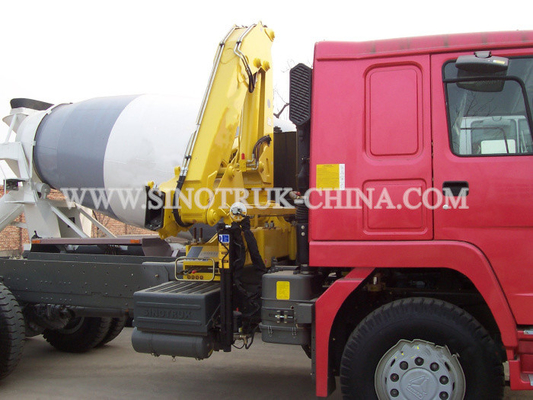 Le camion du moteur 6×4 a monté la grue hydraulique rouge/jaune ZZ4257N3247W modèle