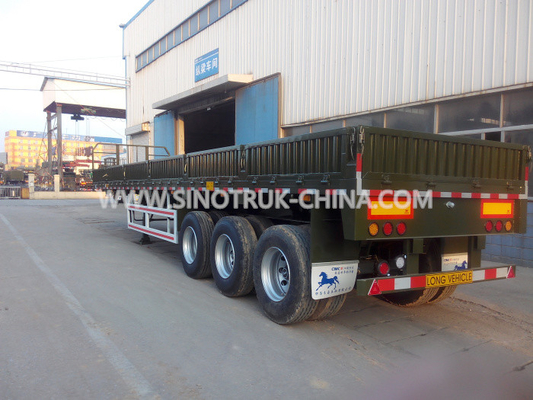 Remorques résistantes légères de Dropside semi avec le toit imperméable de couverture et de glisseur