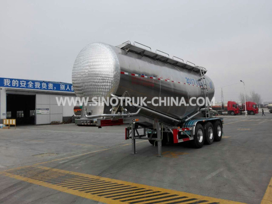 Remorque en vrac de ciment de sécurité avec le compresseur d'air BOHAI 12M3 et 60 TONNES de capacité