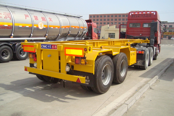 Remorque de la livraison jaunissez de 40 tonnes conteneur 1X40 ou 2X20 pour le but multi