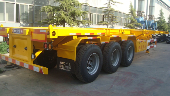 Remorque de la livraison jaunissez de 40 tonnes conteneur 1X40 ou 2X20 pour le but multi