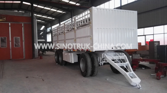 Couleur de remorque de Dropside de 8 axes des roues 2 facultative avec le cadre de triangle et le côté de rideau