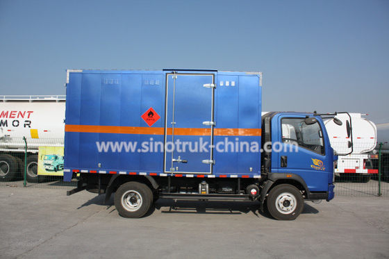 camions commerciaux de faible puissance de la couleur 116HP multi, lumière cube van truck de HOWO 4*2