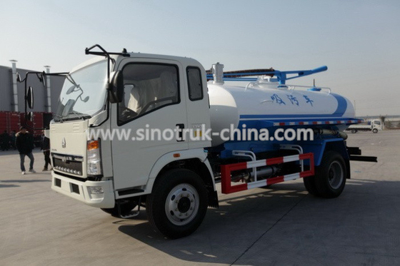 HOWO allument des roues du camion 6 de vide d'égout 10 tonnes chargeant 116hp SHMC5107GXW modèle