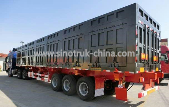 Remorques résistantes de sécurité semi/Van Semi Trailer avec le type télescopique train d'atterrissage