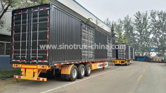 Remorques résistantes de sécurité semi/Van Semi Trailer avec le type télescopique train d'atterrissage