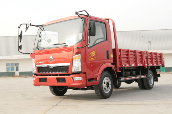 10 la couleur rouge 6 de camion lourd de cargaison de la tonne 4x2 Sinotruk Howo7 fatigue avec le climatiseur