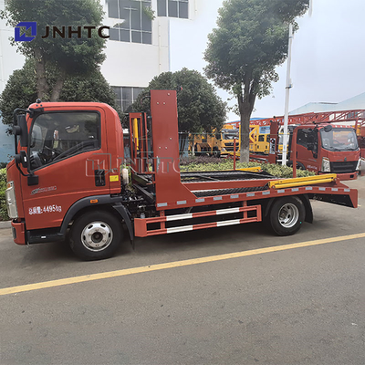 Remorquage de 3 voitures Sinotruk HOWO 4X2 Double pont 5t 6t Carburant diesel entièrement débarqué Détructeur de sauvetage Véhicule de sauvetage camion de remorquage à plat