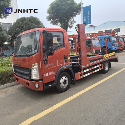 Remorquage de 3 voitures Sinotruk HOWO 4X2 Double pont 5t 6t Carburant diesel entièrement débarqué Détructeur de sauvetage Véhicule de sauvetage camion de remorquage à plat