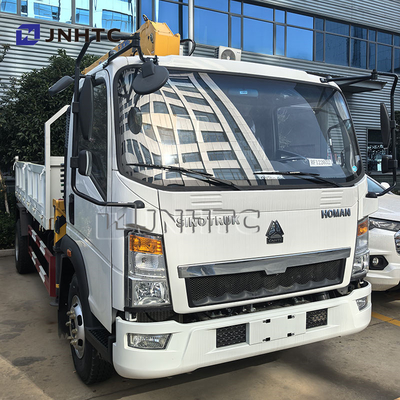 Chine Top Howo 4x2 camion de fret léger monté grue hydraulique 3Ton 4Ton 5Ton Téléscopic Pickup Boom Grue à vendre