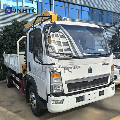 Chine Top Howo 4x2 camion de fret léger monté grue hydraulique 3Ton 4Ton 5Ton Téléscopic Pickup Boom Grue à vendre