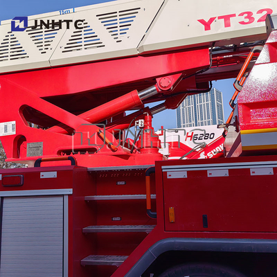6x4 personnalisé 32 mètres de hauteur de travail échelle aérienne camion de pompiers pour le sauvetage de bâtiments de grande hauteur
