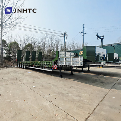 4 essieux Heavy Duty Hydraulique Gooseneck Lowboy Lowbed Semi-remorque Poids lourd camions Poids lourd camions remorques