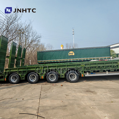 4 essieux Heavy Duty Hydraulique Gooseneck Lowboy Lowbed Semi-remorque Poids lourd camions Poids lourd camions remorques