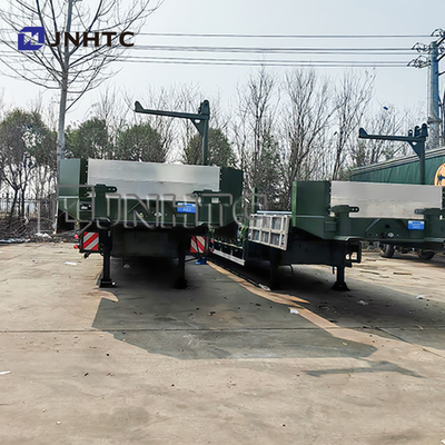 4 essieux Heavy Duty Hydraulique Gooseneck Lowboy Lowbed Semi-remorque Poids lourd camions Poids lourd camions remorques