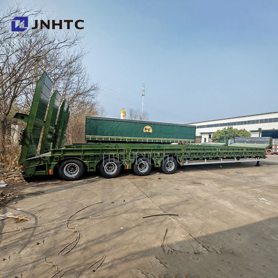 4 essieux Heavy Duty Hydraulique Gooseneck Lowboy Lowbed Semi-remorque Poids lourd camions Poids lourd camions remorques