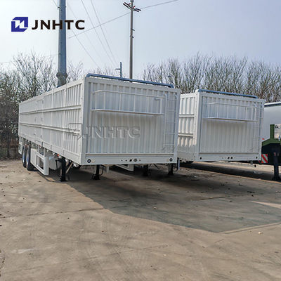 2 axes 3 axes 20Ton-40Ton Cargo Box Semi-remorque avec 40ft-45ft transport de clôture latérale