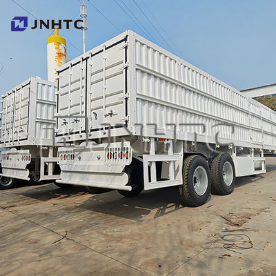 2 axes 3 axes 20Ton-40Ton Cargo Box Semi-remorque avec 40ft-45ft transport de clôture latérale