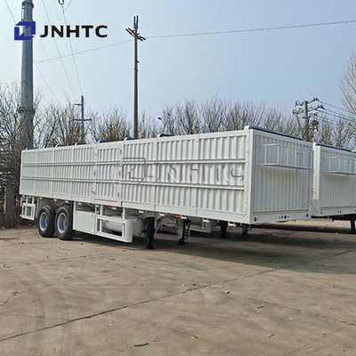 2 axes 3 axes 20Ton-40Ton Cargo Box Semi-remorque avec 40ft-45ft transport de clôture latérale