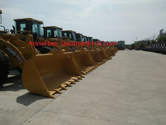 Machines de construction de chargeur de roue de contrat du moteur XCMG de Weichai en jaune