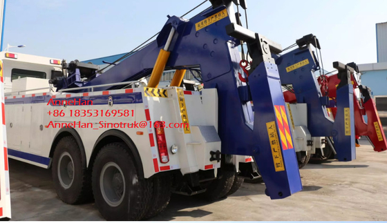 Camion lourd de cargaison de remorquage de naufrageur de grue de rotation de 360 degrés pour le remorquage cassé de voiture