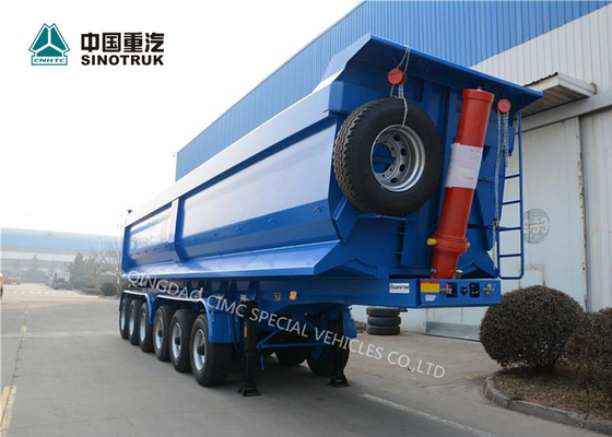 CIMC semi axes de haute résistance de camion et de remorque 6 de l'acier 120 tonnes dans le bleu