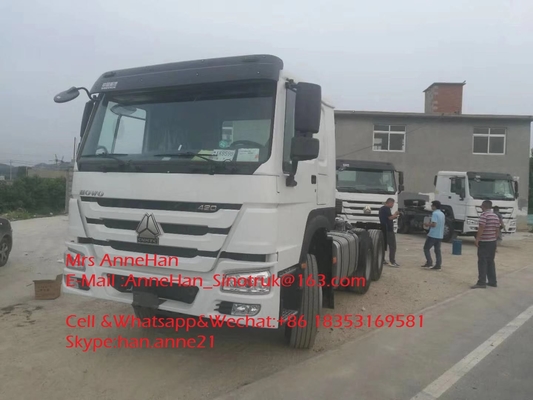 le camion 6x4 10 de tracteur de 420hp Sinotruk Howo7 roule la cabine HW76 pour le remorquage 50T