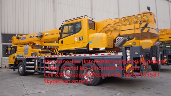Tout le type taille de levage de carburant de grue monté par camion du terrain QY35K5 de 14.3m