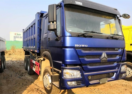 Camion à benne basculante lourd de chevaux-vapeur de Sinotruk 6x4 371 25 tonnes de longue durée bleue de couleur