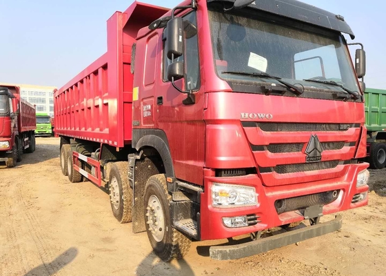 Équipement résistant de camion à la benne basculante 6x4 de HOWO avec le camion à benne basculante international de la couleur 371hp rouge