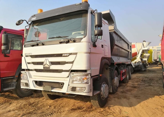8x4 40 roue conduite de Ton Heavy Duty Dump Truck Howo 12 pour la couleur blanche de la cargaison 30 cubique